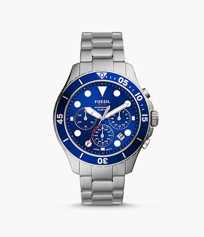 Chronograph Stainless Steel Watch | Fossil | Luby 