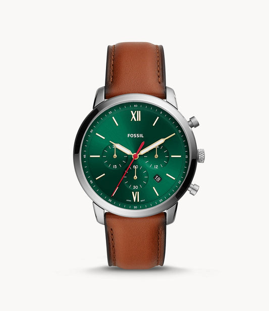 Neutra Chronograph Luggage Leather Watch | Fossil | Luby 