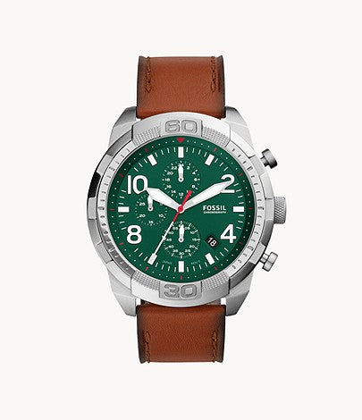 Bronson Chronograph Luggage Leather Watch | Fossil | Luby 