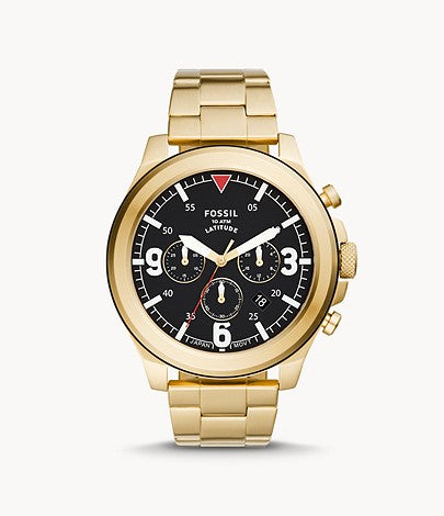 Latitude Chronograph Gold-Tone Stainless Steel Watch | Fossil | Luby 