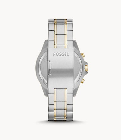 Garret Chronograph Watch (Silver/Gold) | Fossil | Luby 