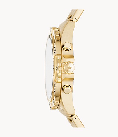 Garret Chronograph Watch (Gold) | Fossil | Luby 