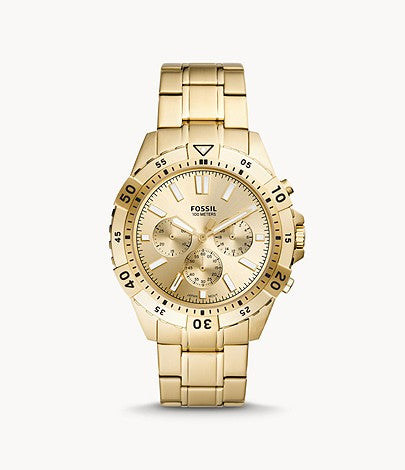Garret Chronograph Watch (Gold) | Fossil | Luby 