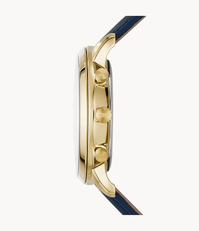 Neutra Chronograph Navy Leather Watch | Fossil | Luby 