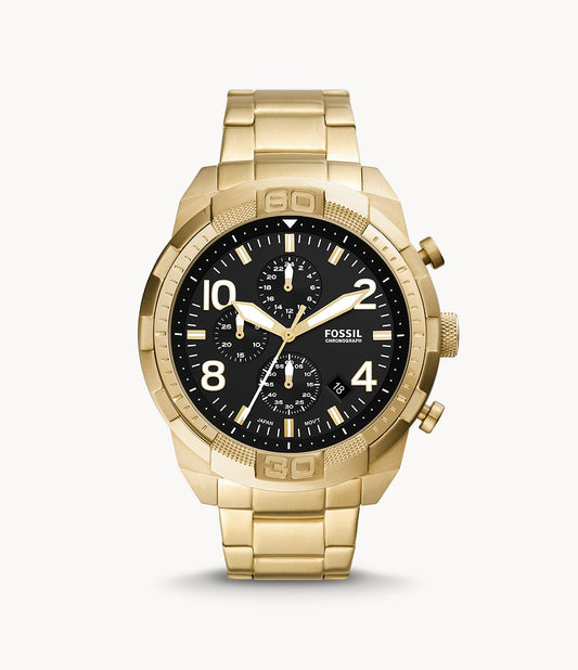 Bronson Chronograph Gold-Tone Watch | Fossil | Luby 