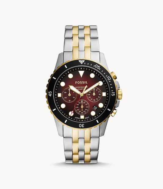 FB-01 Chronograph Two-Tone Watch | Fossil | Luby 