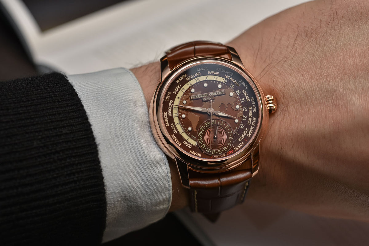 Worldtimer Manufacture (Rose-Gold/Brown) | Frederique Constant | Luby 