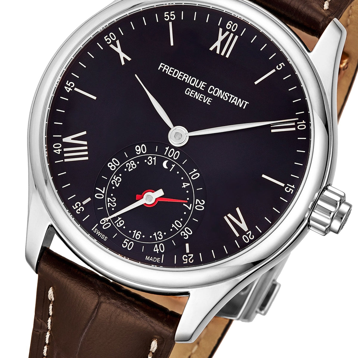 Horological Smartwatch Gents Classics (Black/Brown) | Frederique Constant | Luby 