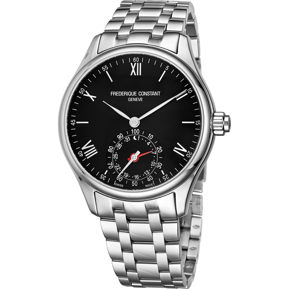 Horological Smartwatch Gents Classics (Silver-Black) | Frederique Constant | Luby 