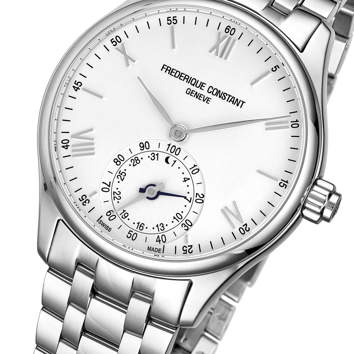 Horological Smartwatch Gents Classics (Silver-White) | Frederique Constant | Luby 