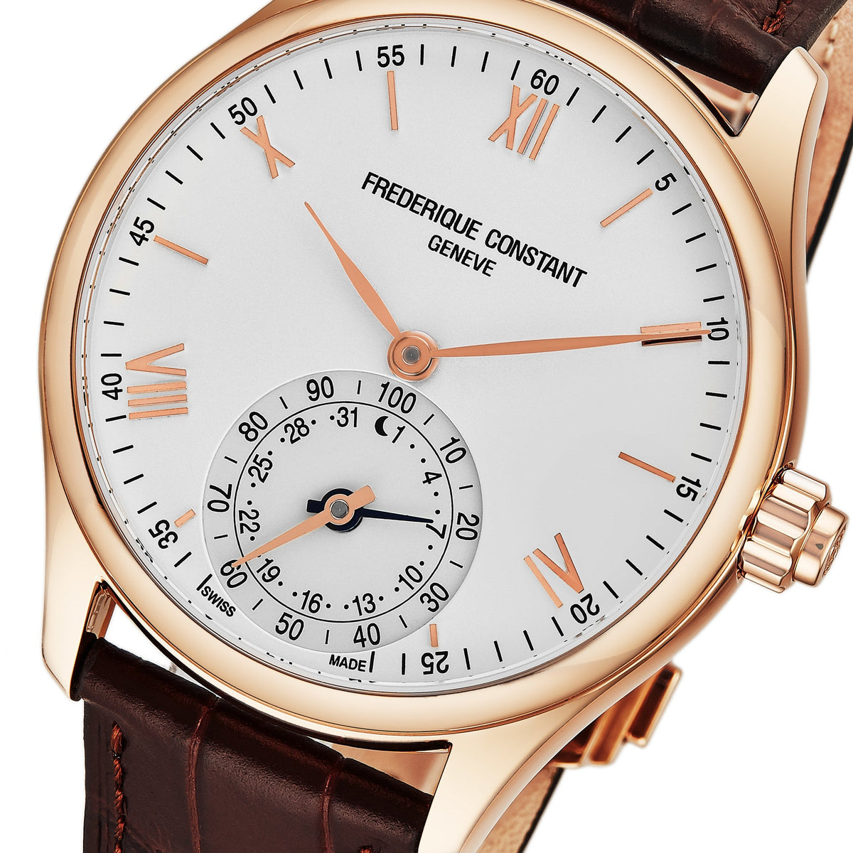 Horological Smartwatch Gents Classics (Rose-Gold/White) | Frederique Constant | Luby 