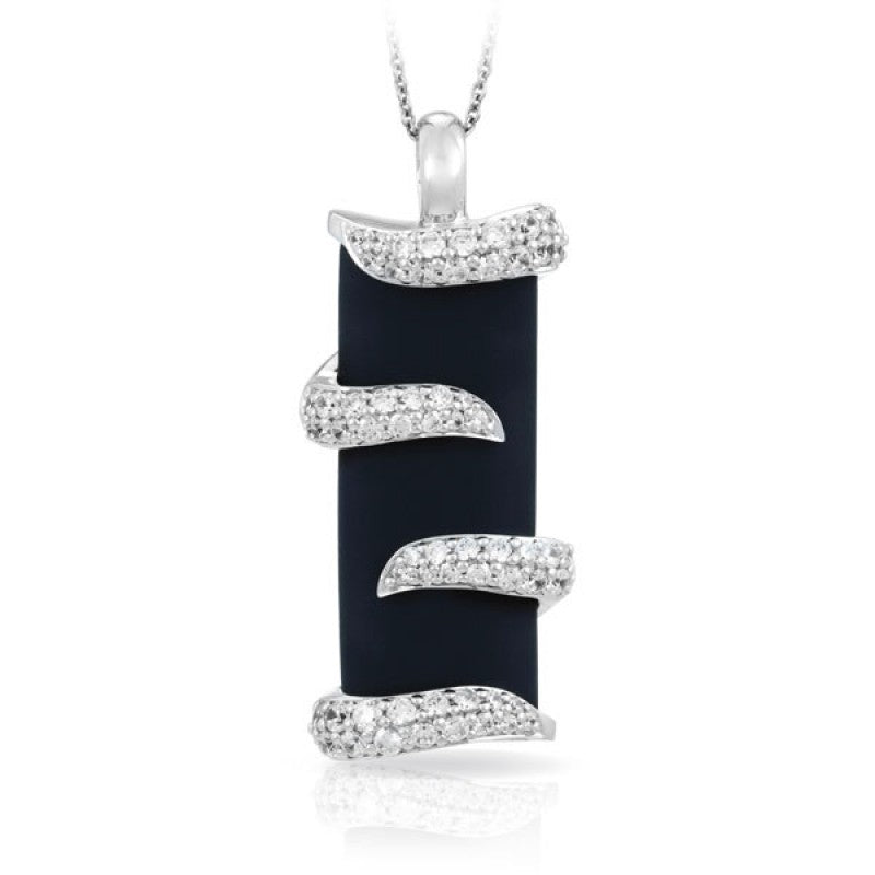 Belle Etoile Necklace Italian Black Rubber