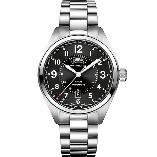 Khaki Automatic Field Day Date (Silver-Black) | Hamilton | Luby 