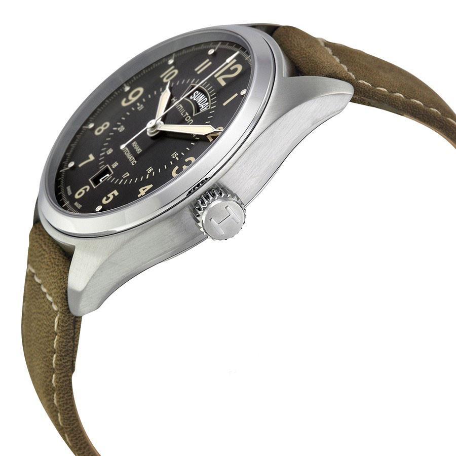 Khaki Automatic Field Day Date (Black-Brown) | Hamilton | Luby 