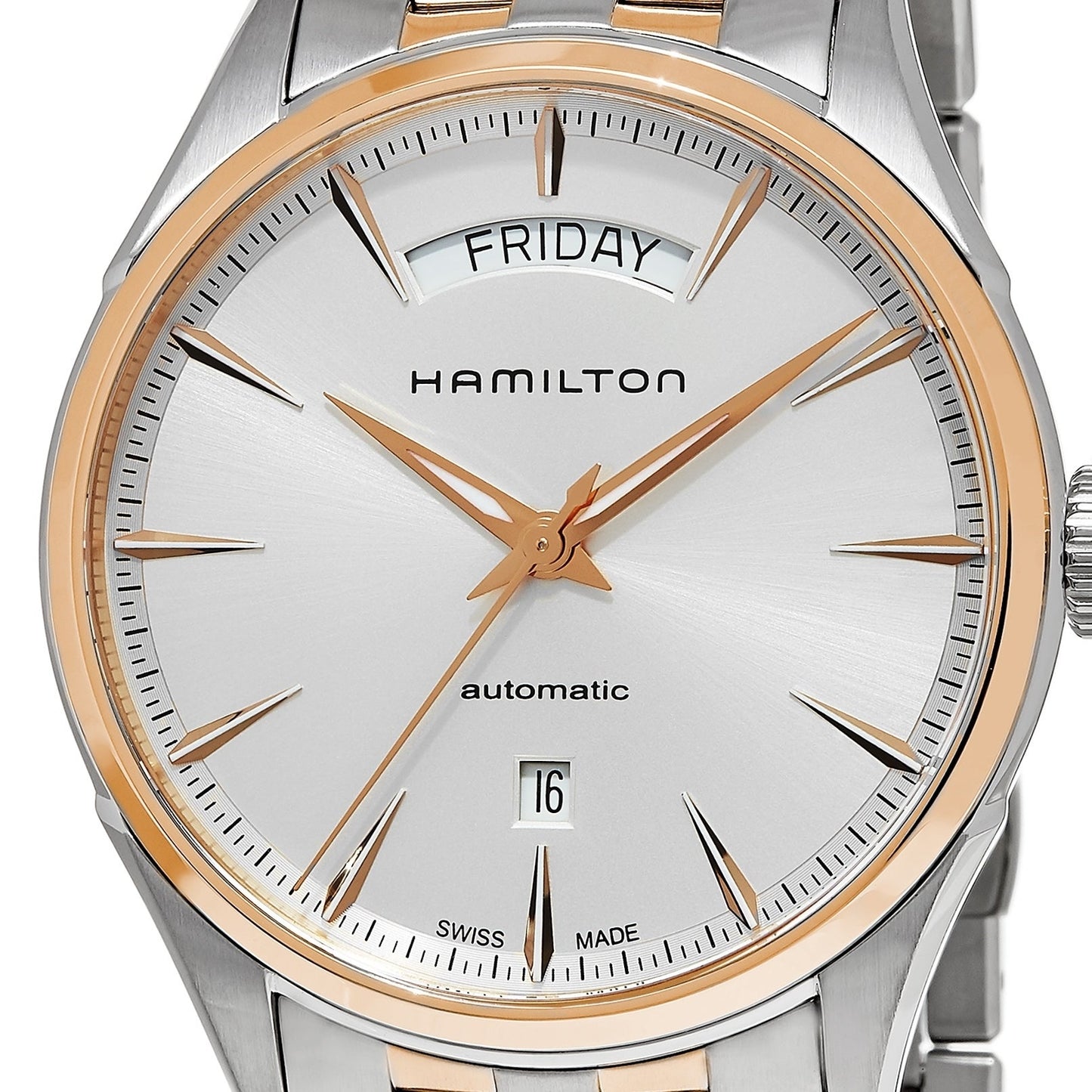 Jazzmaster Automatic Day Date (Silver/Rose-Gold) | Hamilton | Luby 