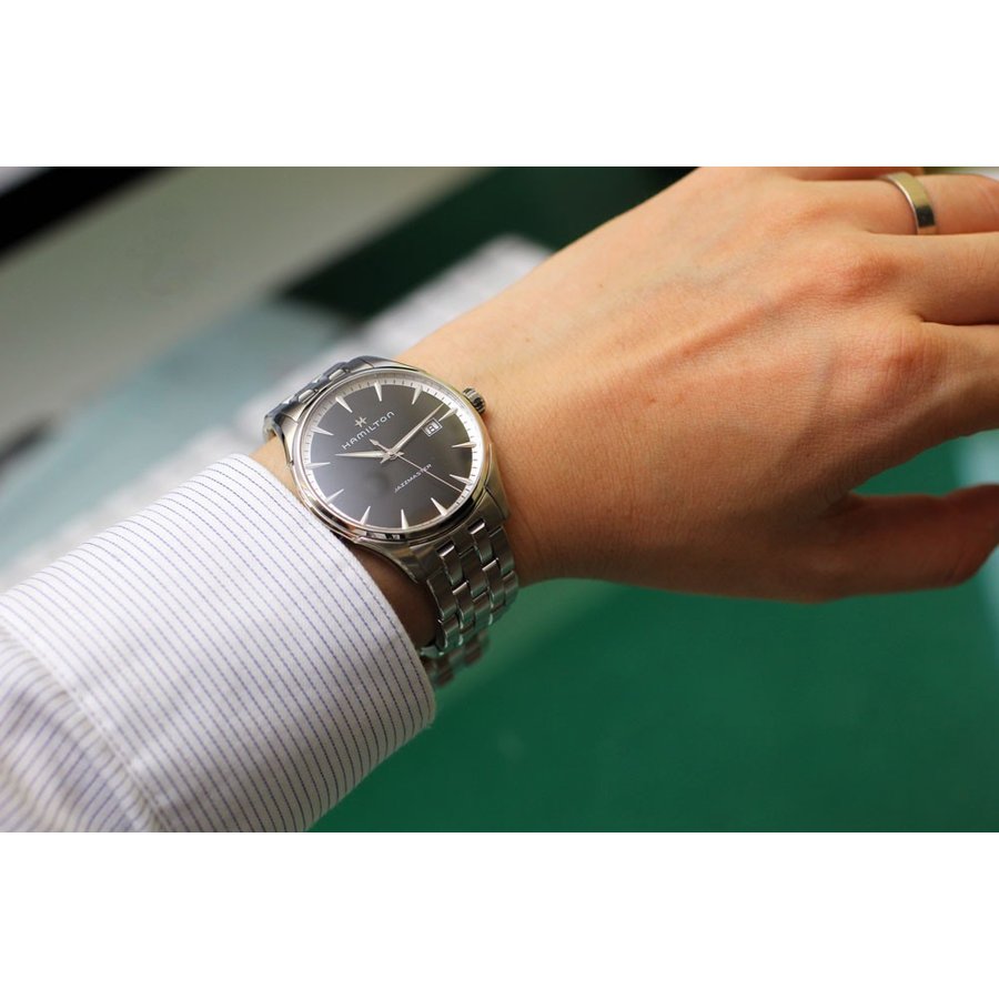 Jazzmaster Gent Quartz (Silver-Black) | Hamilton | Luby 