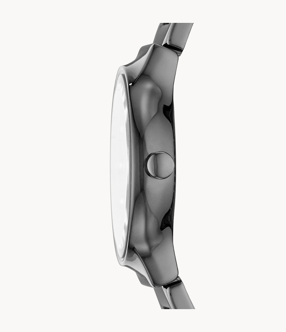Freja Two-Tone Steel Link Watch (Silver/Grey) | Skagen | Luby 