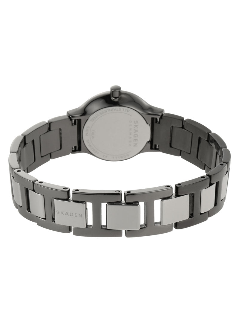 Freja Two-Tone Steel Link Watch (Silver/Grey) | Skagen | Luby 