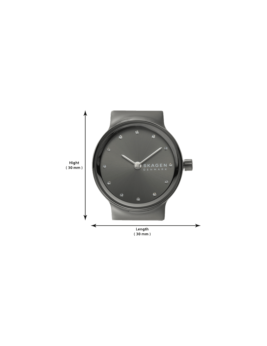 Freja Two-Tone Steel Link Watch (Silver/Grey) | Skagen | Luby 