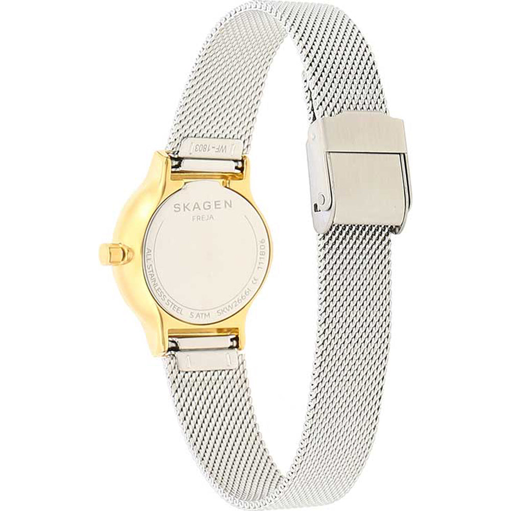 Freja Two-Tone Mesh Watch (Silver/Gold) | Skagen | Luby 