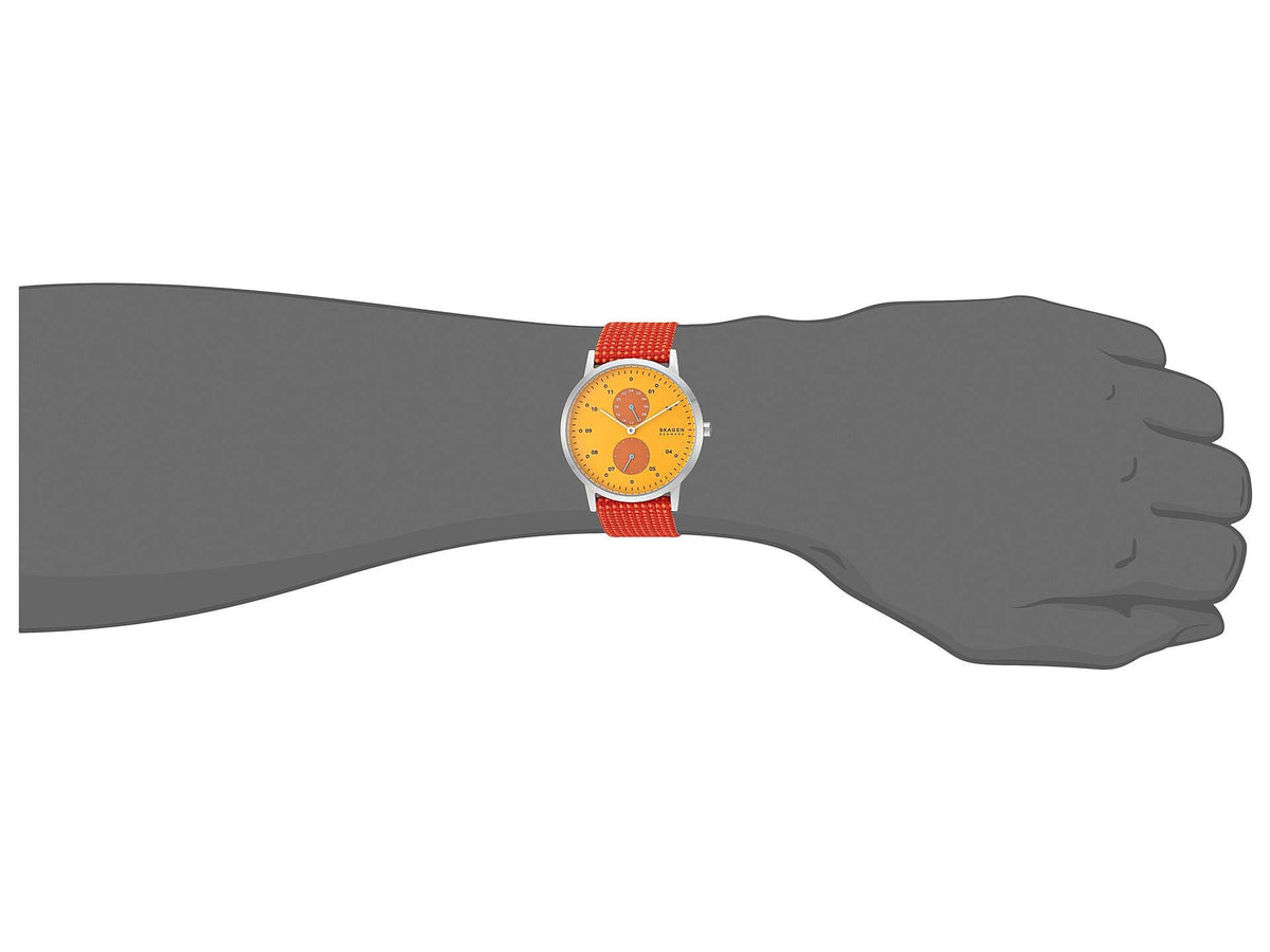 Kristoffer Leather Watch (Red/Yellow) | Skagen | Luby 