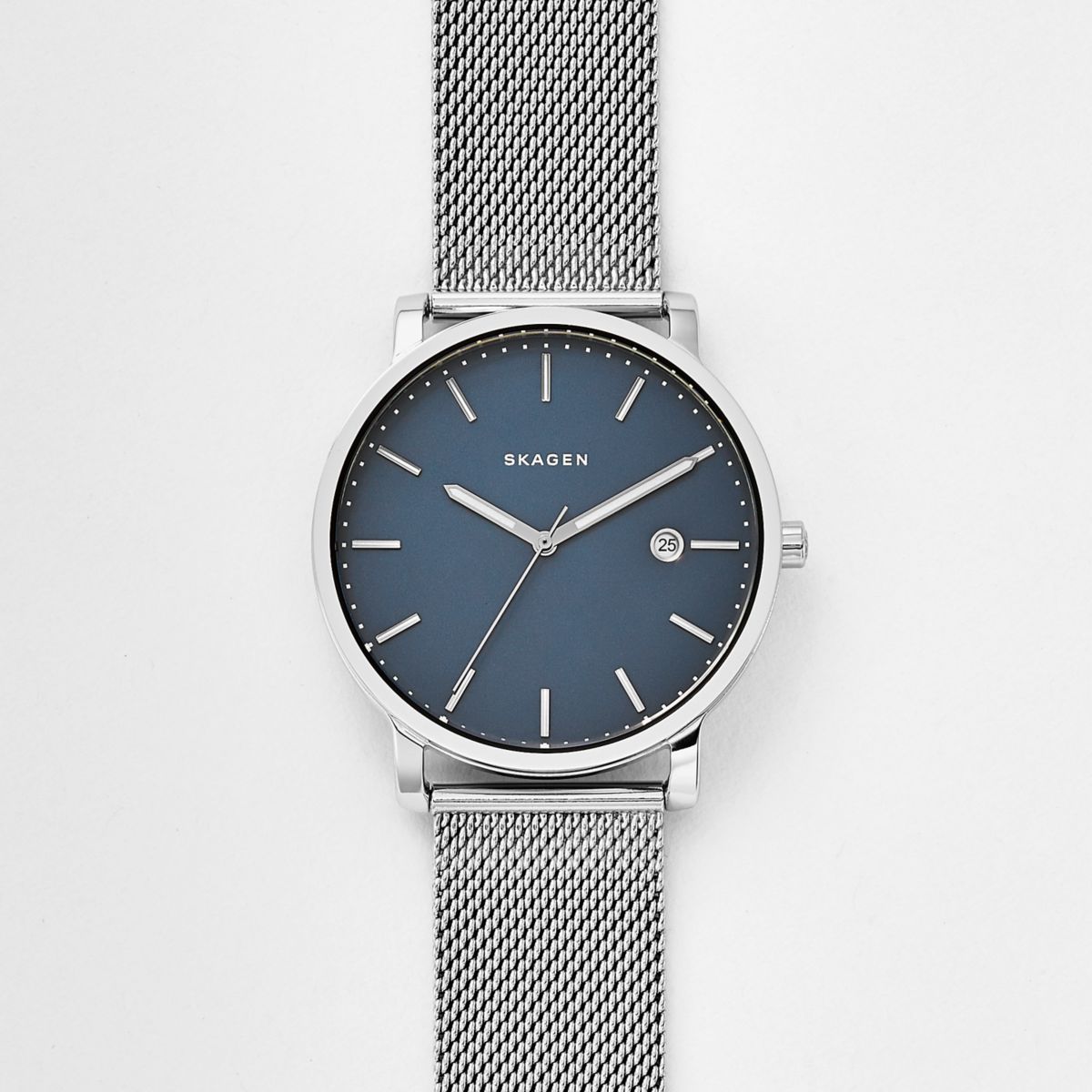 Hagen Mesh Watch (Silver/Blue) | Skagen | Luby 