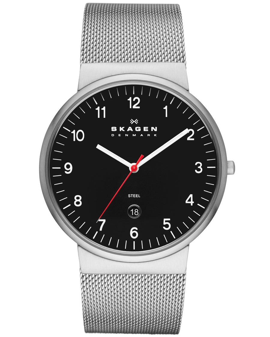 Reloj Ancher Mesh (Plata/Negro)
