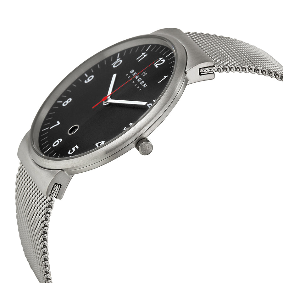 Ancher Mesh Watch (Silver/Black) | Skagen | Luby 