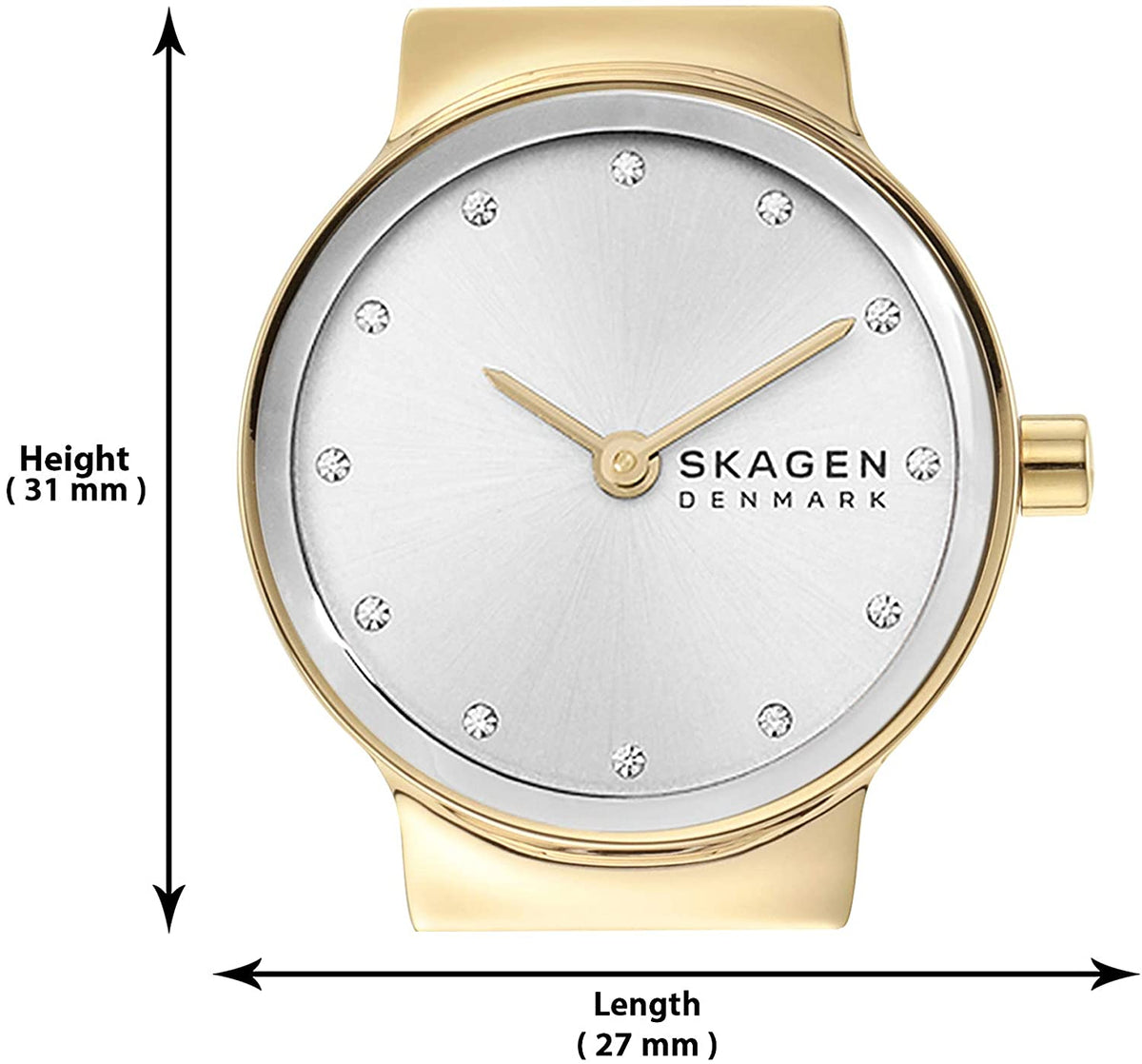 Freja Two-Tone Steel Link Watch (Silver/Gold) | Skagen | Luby 