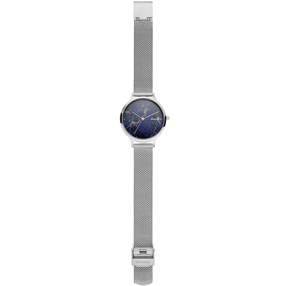 Anita Mesh Watch (Silver/Blue) | Skagen | Luby 