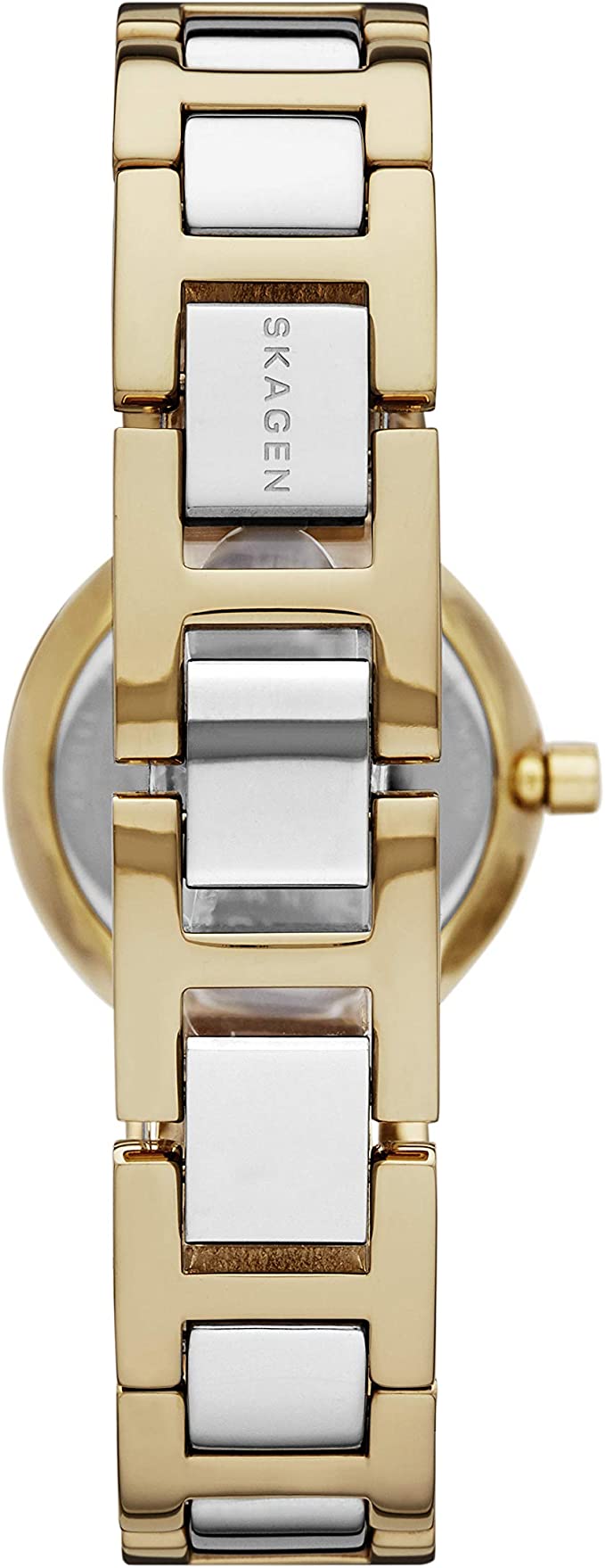 Freja Two-Tone Steel Link Watch (Silver/Gold) | Skagen | Luby 
