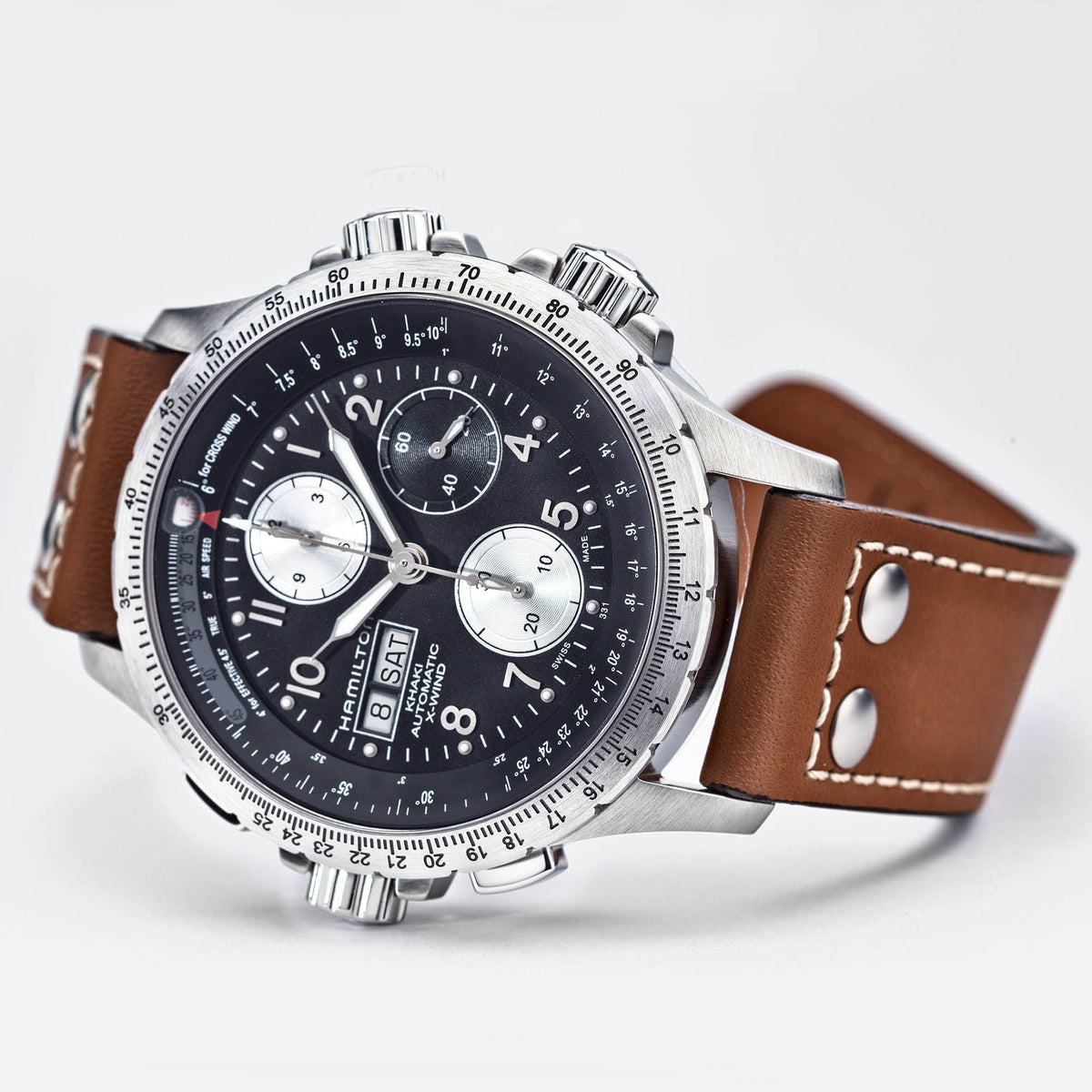 Khaki Automatic Chronometer X-Wind (Silver/Brown) | Hamilton | Luby 