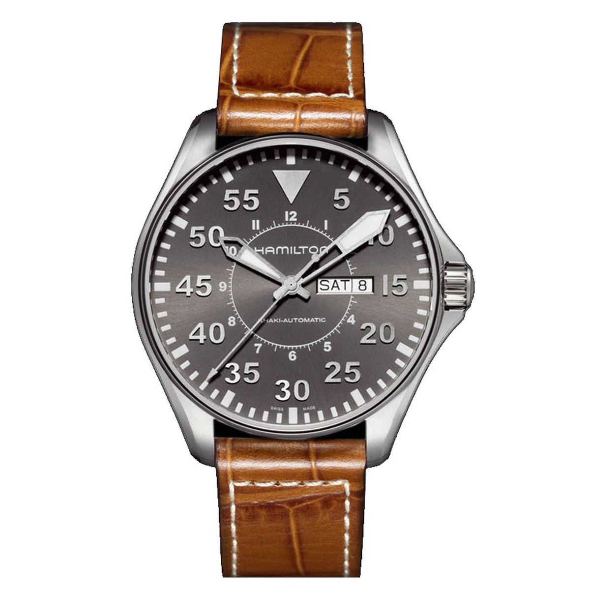 Khaki Automatic Pilot (Grey/Brown) | Hamilton | Luby 