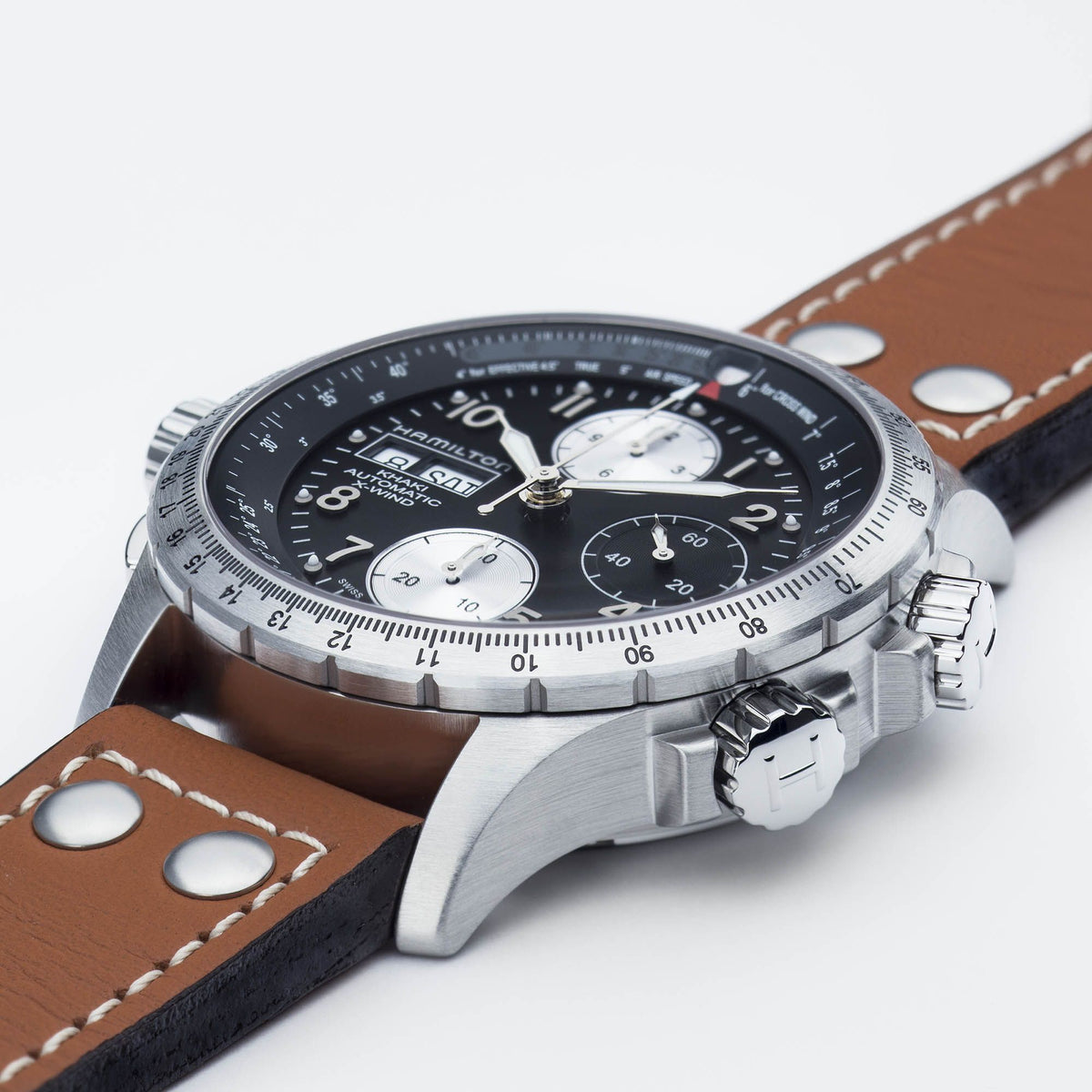 Khaki Automatic Chronometer X-Wind (Silver/Brown) | Hamilton | Luby 