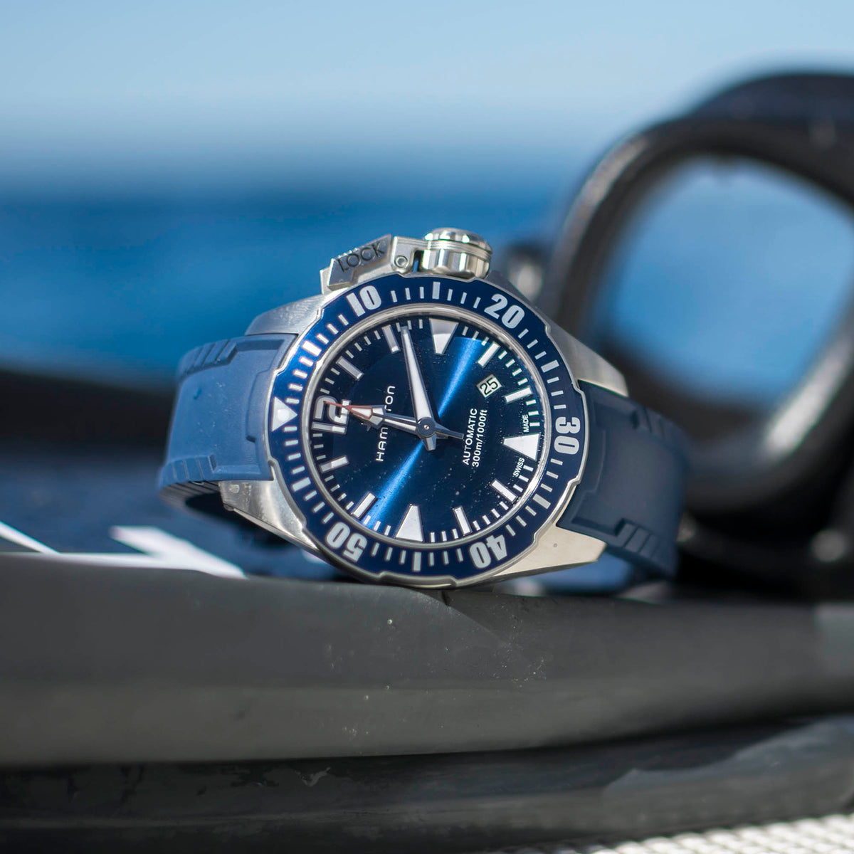Khaki Automatic Navy Frogman (Full Blue) | Hamilton | Luby 