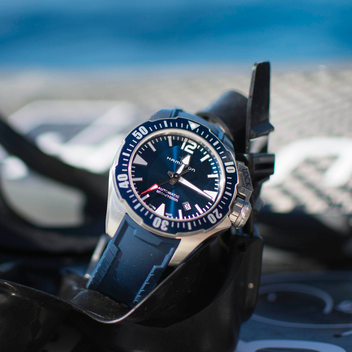 Khaki Automatic Navy Frogman (Full Blue) | Hamilton | Luby 