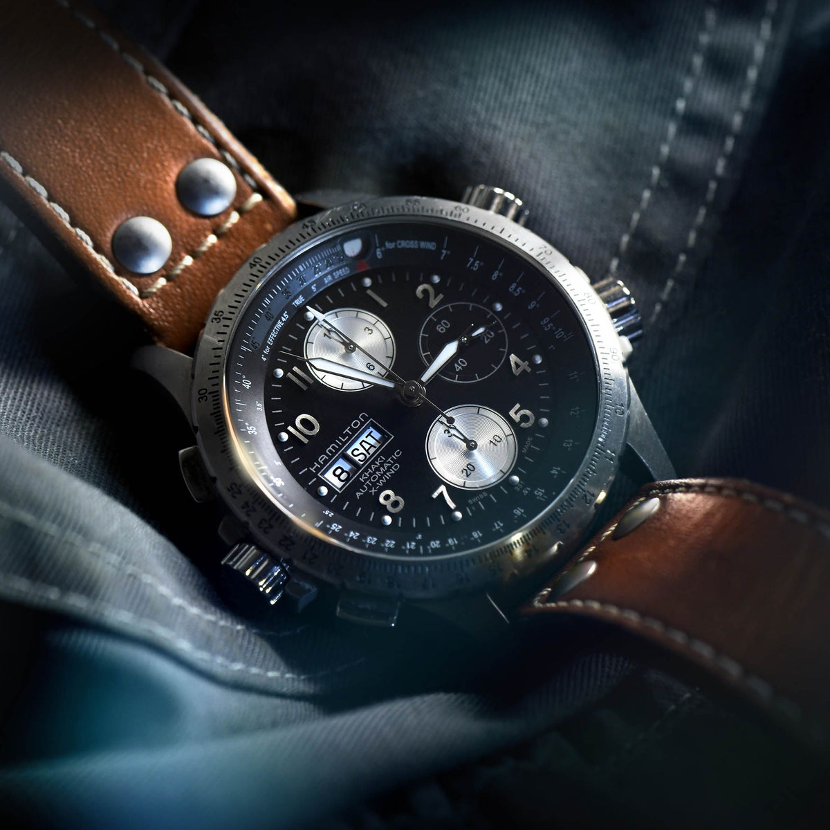 Khaki Automatic Chronometer X-Wind (Silver/Brown) | Hamilton | Luby 