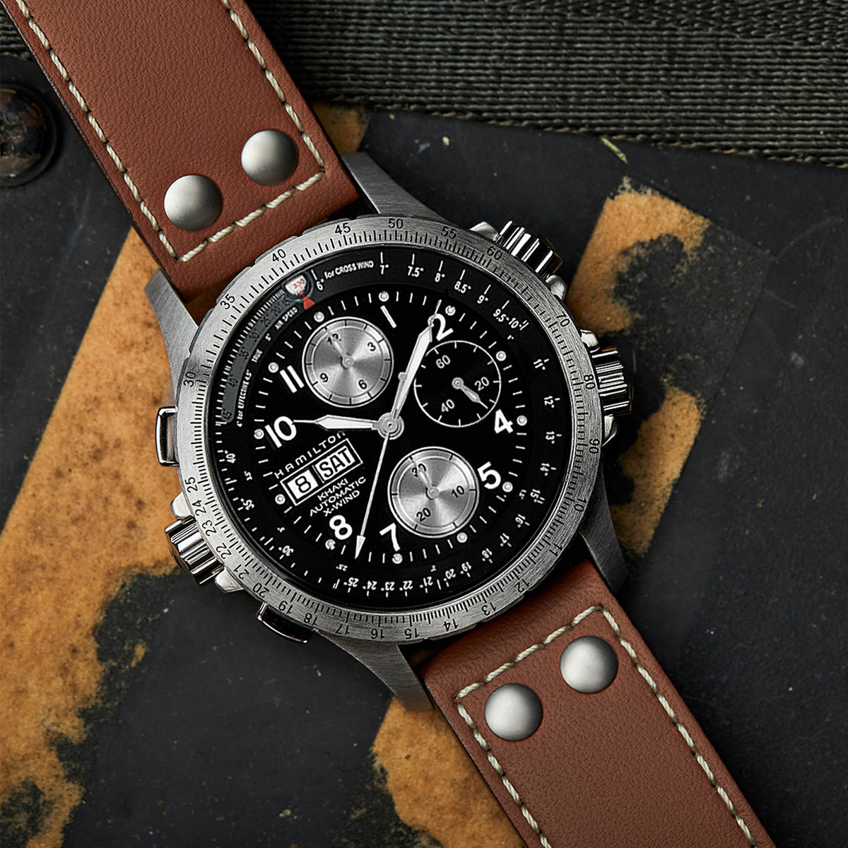 Khaki Automatic Chronometer X-Wind (Silver/Brown) | Hamilton | Luby 