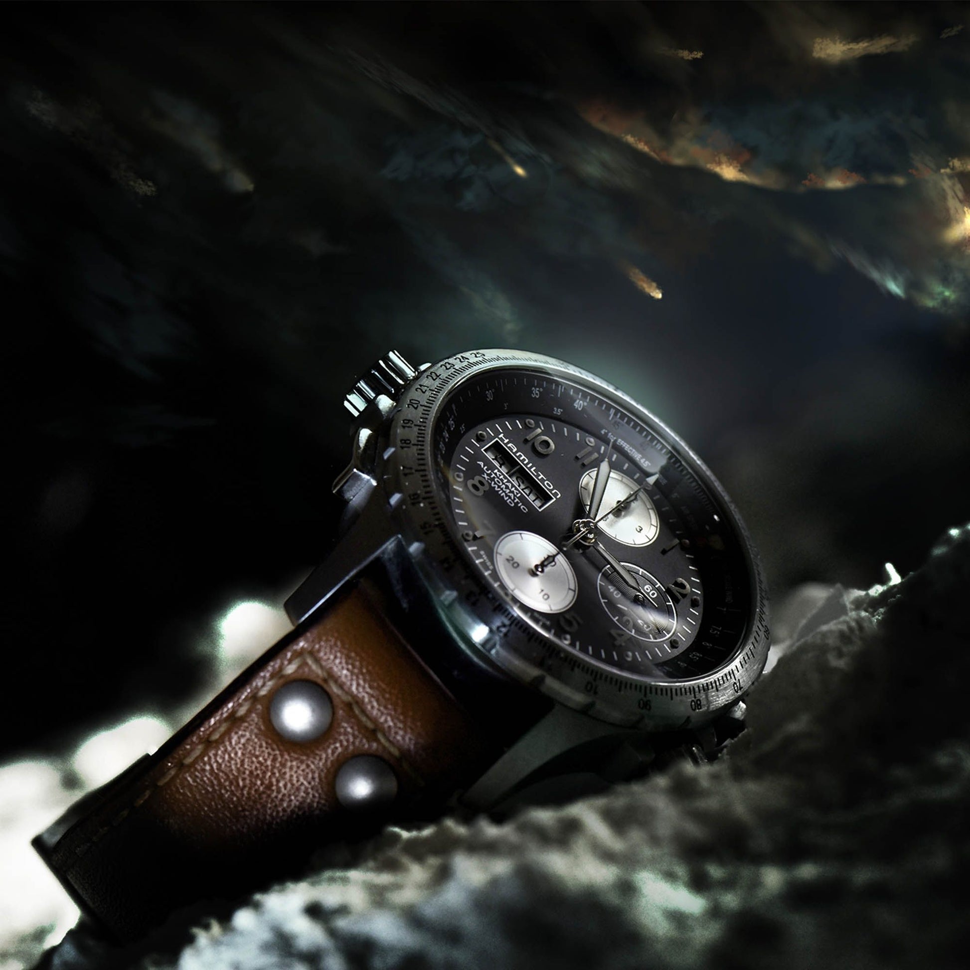Khaki Automatic Chronometer X-Wind (Silver/Brown) | Hamilton | Luby 