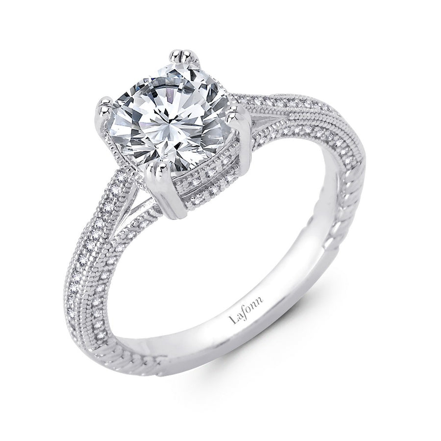 Anillo de compromiso con solitario redondo