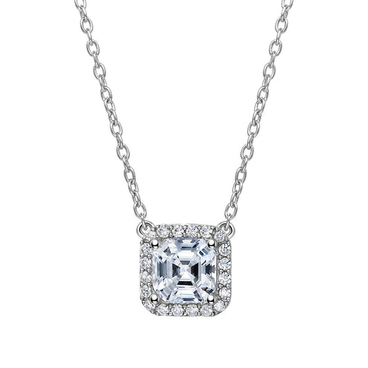 Asscher-Cut Halo Necklace | Lafonn | Luby 