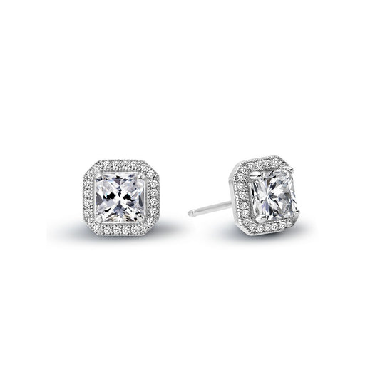 Square Halo Stud Earrings | Lafonn | Luby 
