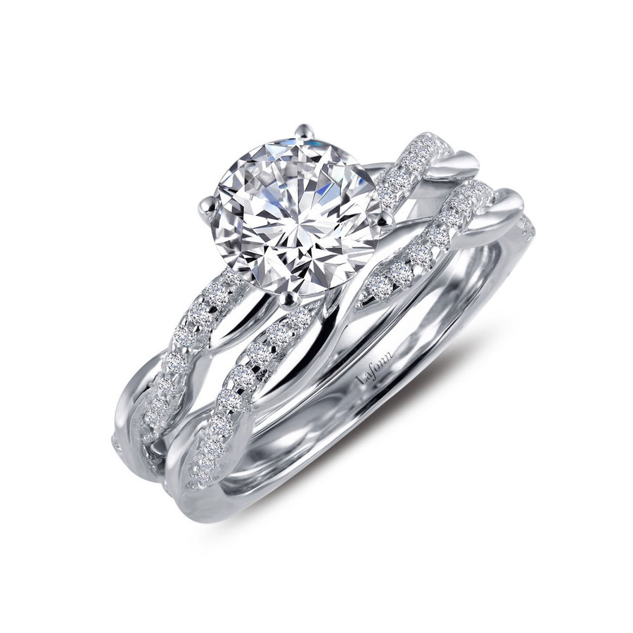 Anillo de compromiso con alianza de boda
