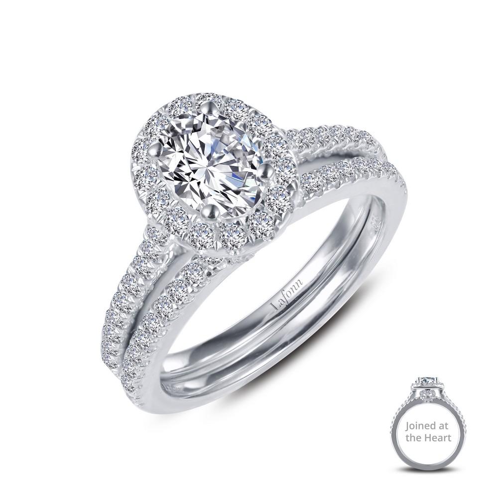 Joined-at-the-Heart Oval Wedding Ring Set | LAFONN | Luby 