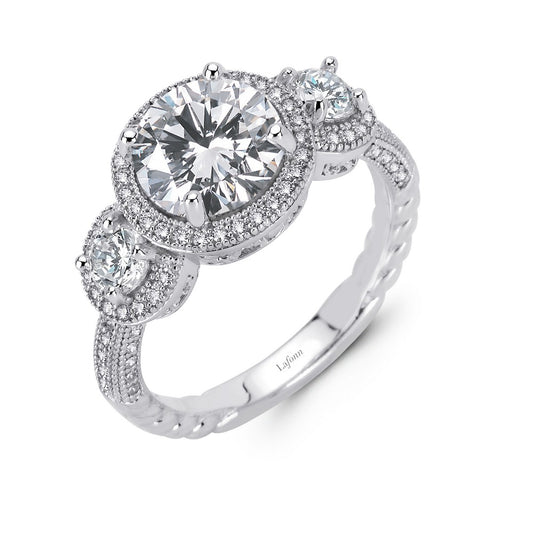 Three-Stone Engagement Ring | Lafonn | Luby 