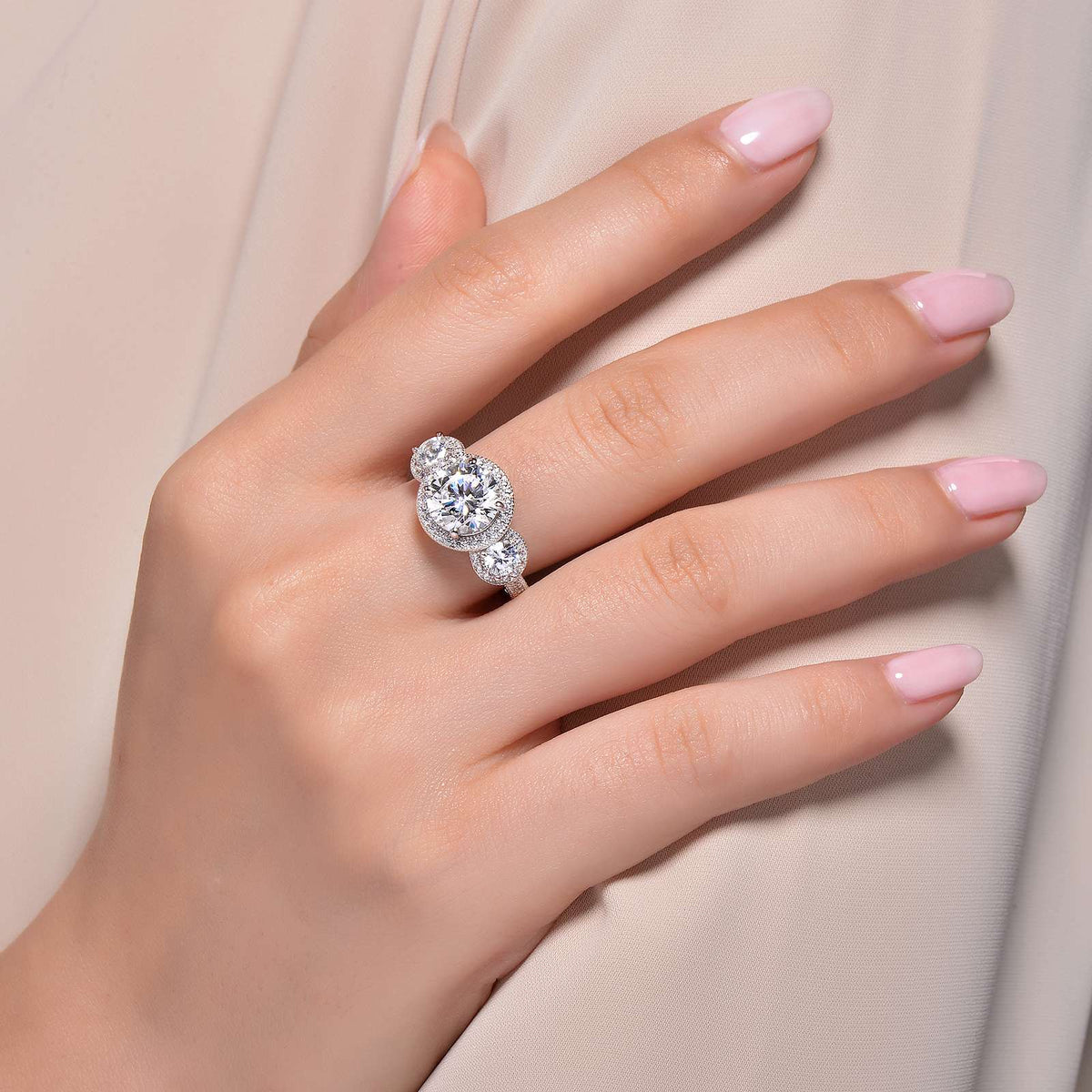Three-Stone Engagement Ring | Lafonn | Luby 