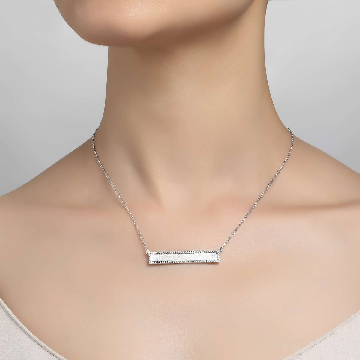 Engravable Bar Necklace | Lafonn | Luby 