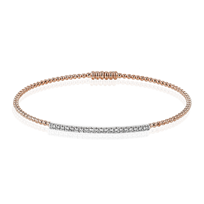 Simon G 18KRG Rose Fancy Bangle with Diamond | Simon G | Luby 