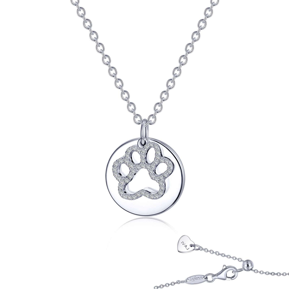 Paw Print Disc Necklace | Lafonn | Luby 