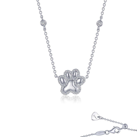 Puffy Paw Print Necklace | Lafonn | Luby 